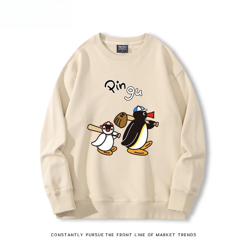 pingu 聯名親子情侶裝 圓領長袖