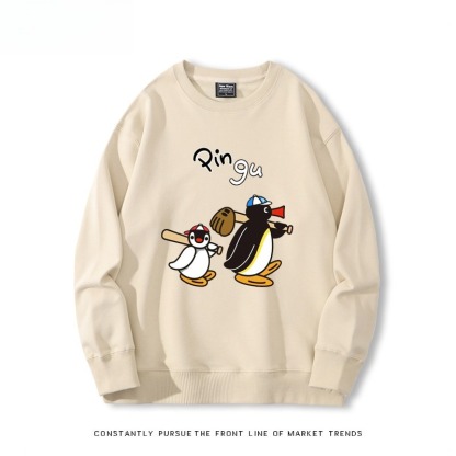 pingu 聯名親子情侶裝 圓領長袖
