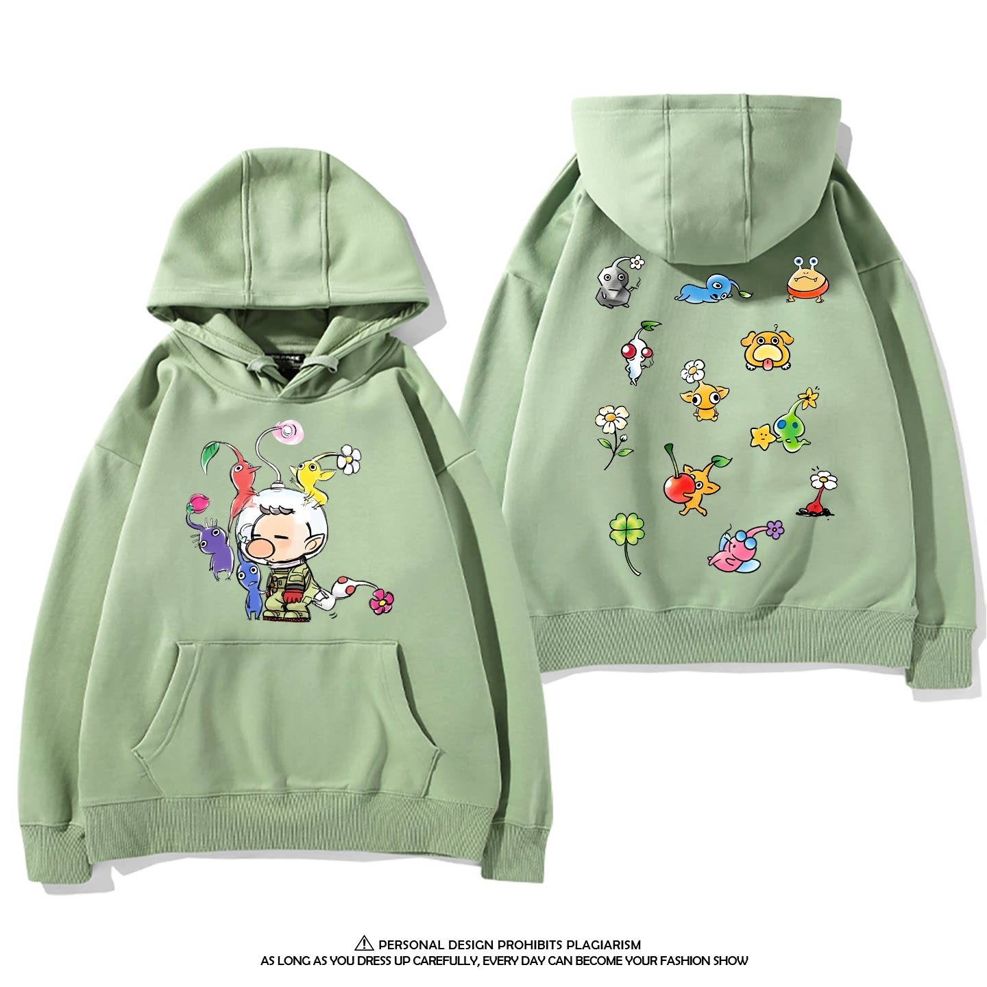 皮克敏PIKMIN4聯名衛衣新款 親子情侶裝連帽衛衣