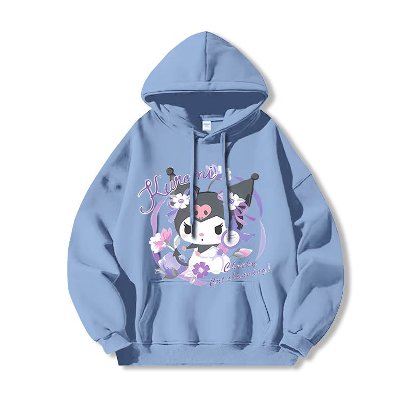 三麗鷗 聯名衛衣2024秋冬新款親子情侶裝薄絨款連帽衛衣