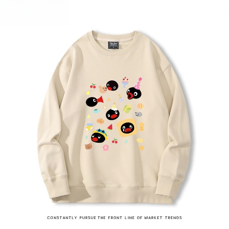 pingu 聯名親子情侶裝 圓領長袖