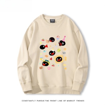 pingu 聯名親子情侶裝 圓領長袖