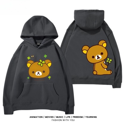 日系拉拉熊 聯名衛衣新款 親子情侶裝連帽衛衣