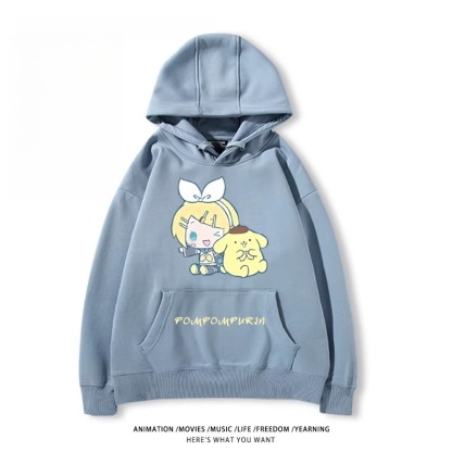 初音未來X三麗鷗新款 親子情侶男女款連帽衛衣