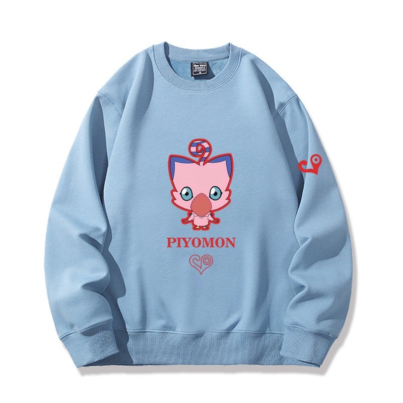 數碼寶貝Q版聯名親子情侶裝 圓領長袖