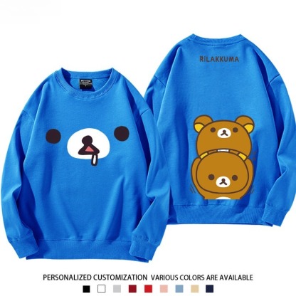 日系拉拉熊 聯名親子情侶裝 圓領長袖