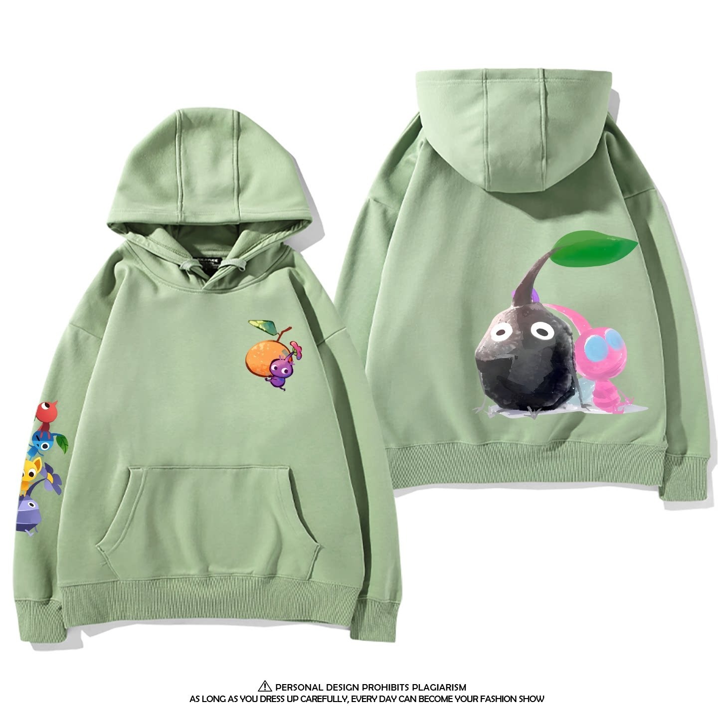 皮克敏PIKMIN4聯名衛衣新款 親子情侶裝連帽衛衣