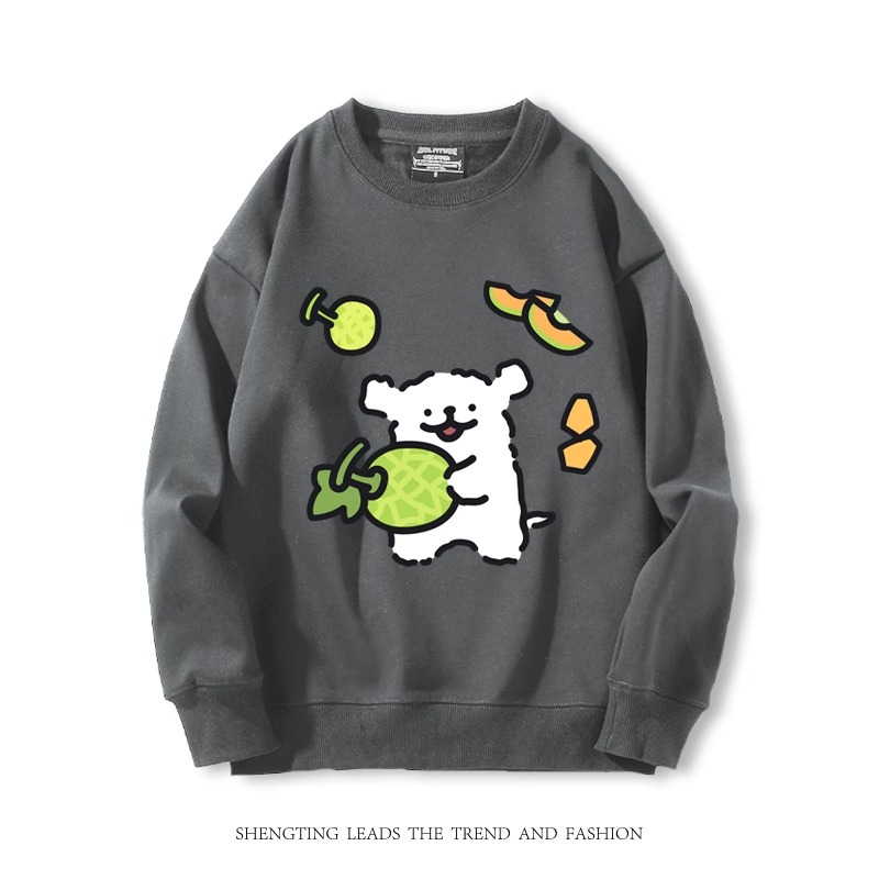 線條小狗 2024親子情侶裝 圓領長袖