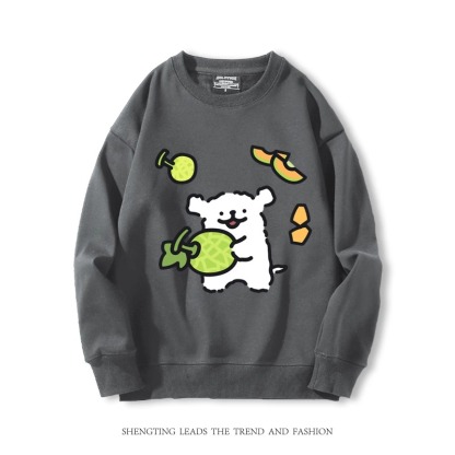 線條小狗 2024親子情侶裝 圓領長袖