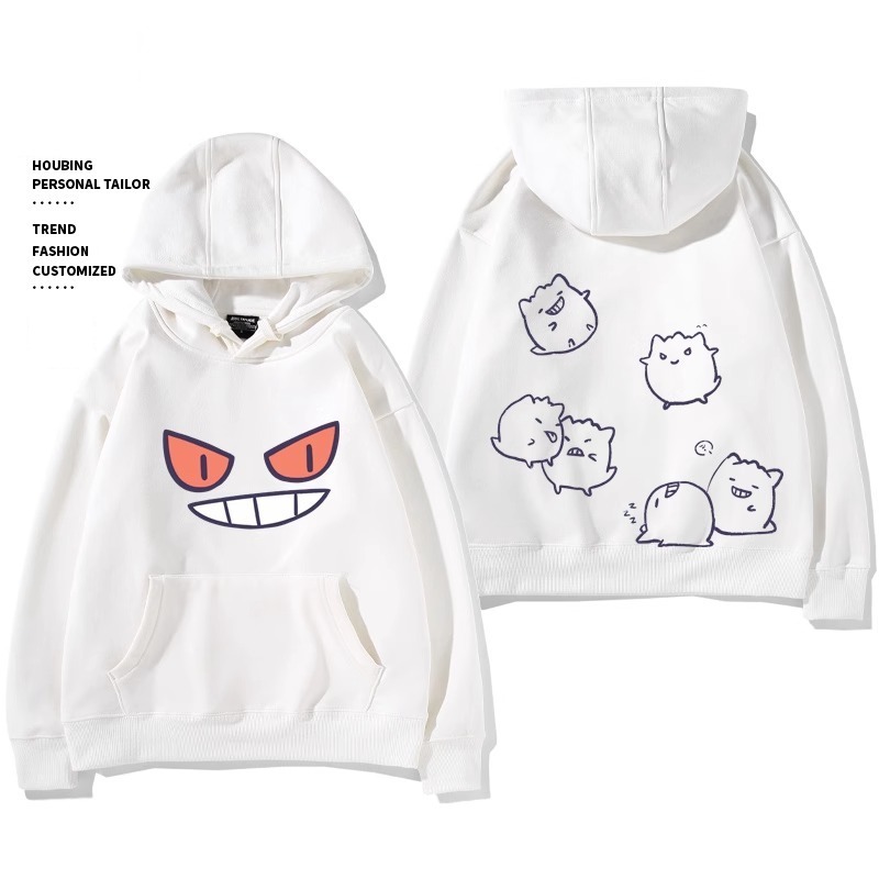 寶可夢 聯名衛衣2024秋冬新款親子情侶裝薄絨款連帽衛衣