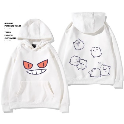 寶可夢 聯名衛衣2024秋冬新款親子情侶裝薄絨款連帽衛衣