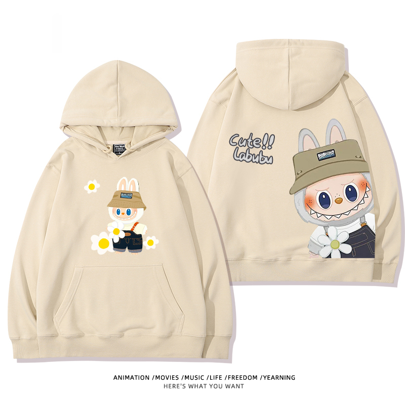 labubu新款 寬鬆百搭 秋冬款 寬鬆連帽衛衣