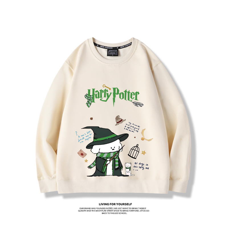 線條小狗2023親子情侶裝 圓領長袖