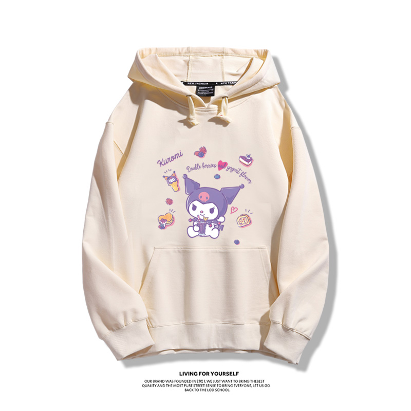 三麗鷗聯名衛衣2023秋冬新款親子情侶裝薄絨款連帽衛衣