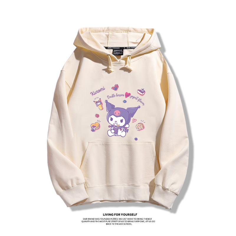 三麗鷗聯名衛衣2023秋冬新款親子情侶裝薄絨款連帽衛衣