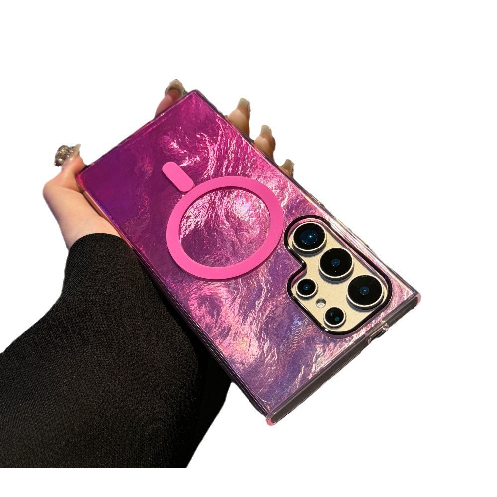 三星冰川紋炫彩漸變磁吸手機殼