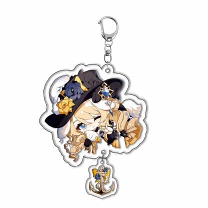 原神八重神子魈可莉刻晴亞克力萬葉熒七七鍾離亞力克鑰匙扣掛飾【單買三件起送】