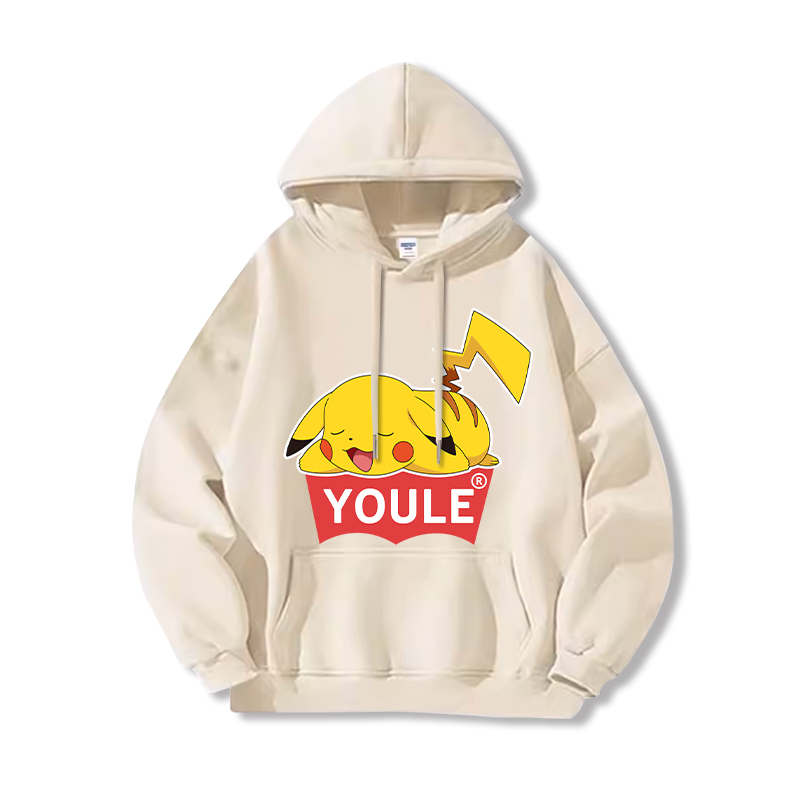 寶可夢 聯名衛衣2024秋冬新款親子情侶裝薄絨款連帽衛衣