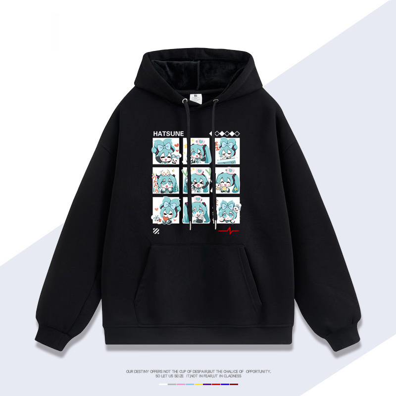 初音未來 聯名衛衣2025秋冬新款 親子情侶裝連帽衛衣