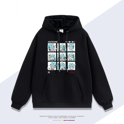 初音未來 聯名衛衣2025秋冬新款 親子情侶裝連帽衛衣