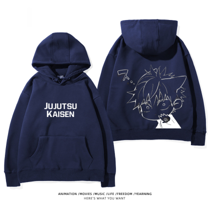 咒術迴戰聯名衛衣2024秋冬新款親子情侶裝薄絨款連帽衛衣