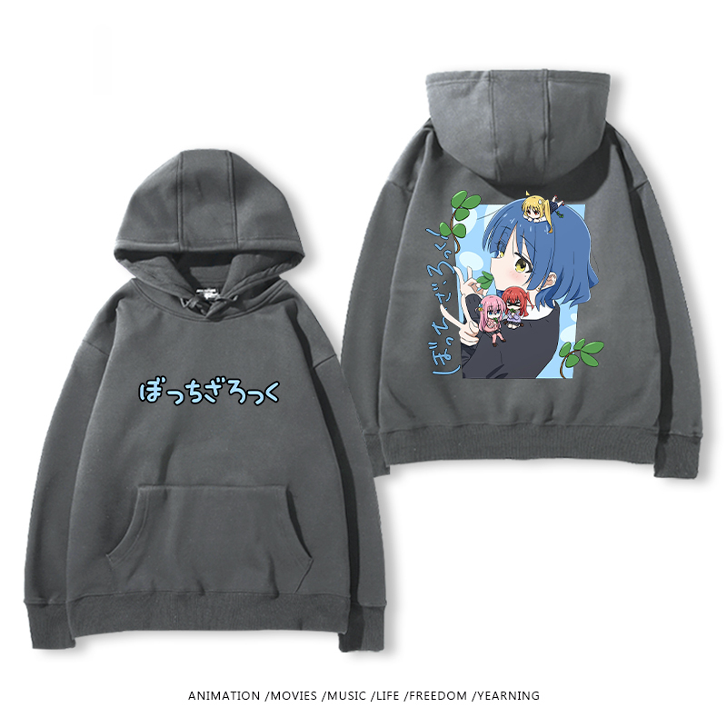 孤獨搖滾 聯名衛衣2024秋冬新款親子情侶裝薄絨款連帽衛衣