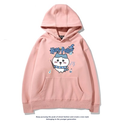 Chiikawa聯名衛衣2024秋冬新款親子情侶裝薄絨款連帽衛衣