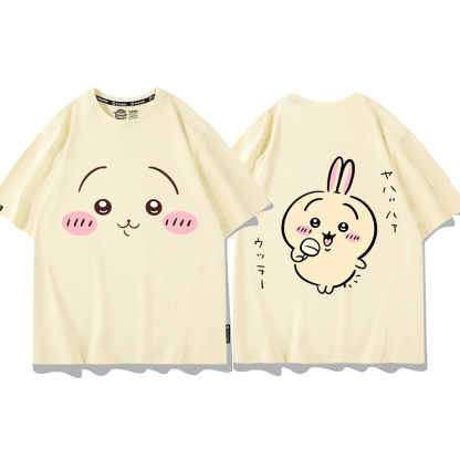 Chiikawa聯名衛衣2024秋冬新款親子情侶裝薄絨款連帽衛衣