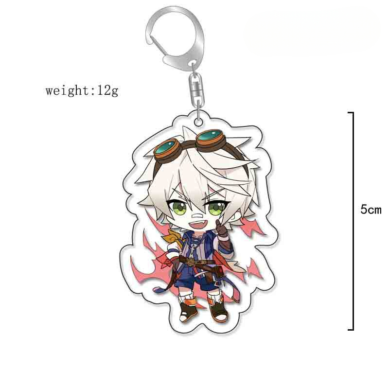 原神旅行者可莉安柏凱亞克力雙面鑰匙扣個性掛飾遊戲周邊薔薇魔女【單買三件起送】