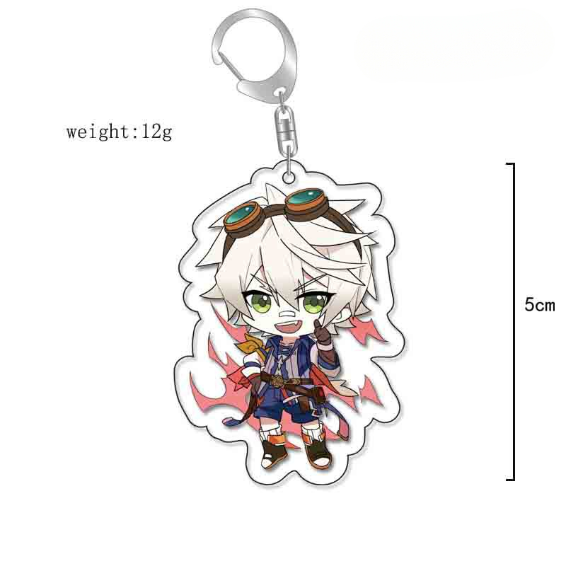 原神旅行者可莉安柏凱亞克力雙面鑰匙扣個性掛飾遊戲周邊薔薇魔女【單買三件起送】