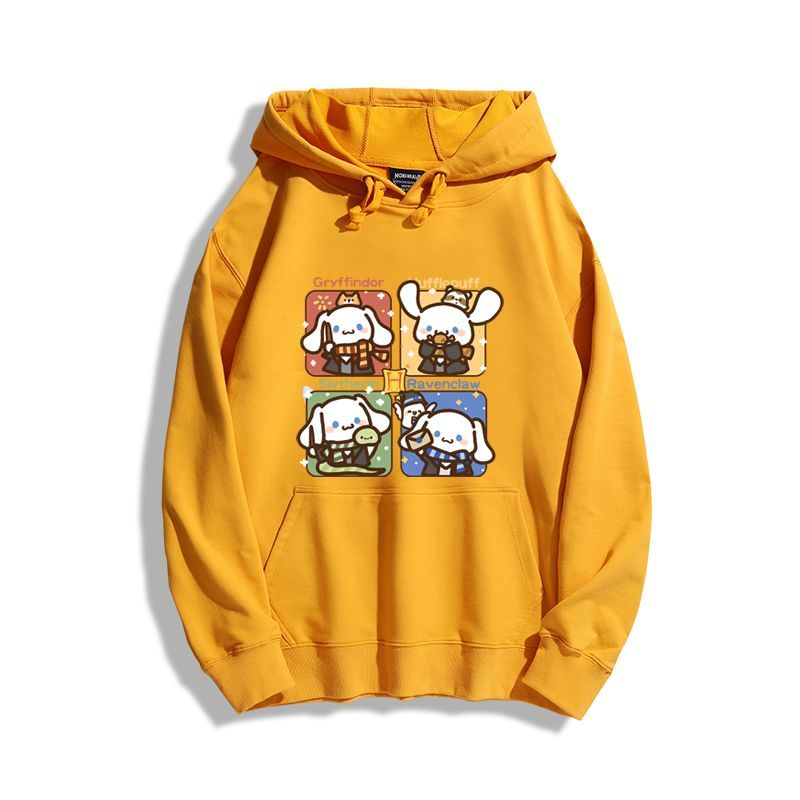 哈利波特聯名三麗鷗聯名衛衣2023秋冬新款親子情侶裝薄絨款連帽衛衣