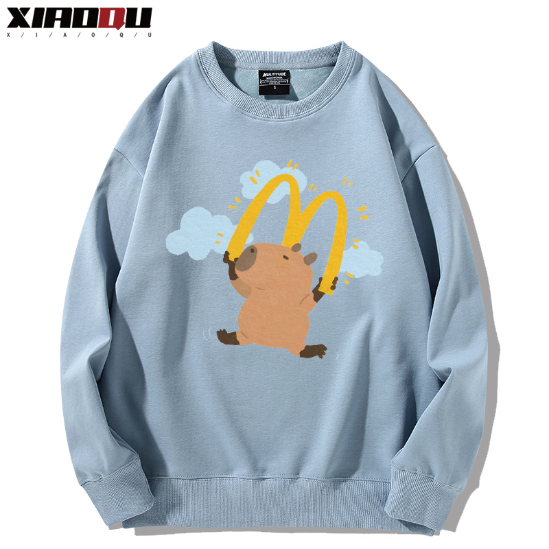 卡皮巴拉 2024親子情侶裝 圓領長袖