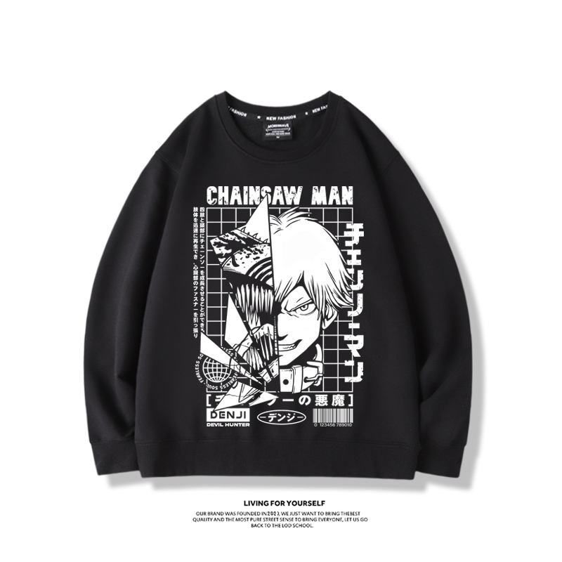 鏈鋸人電次2023親子情侶裝 圓領長袖