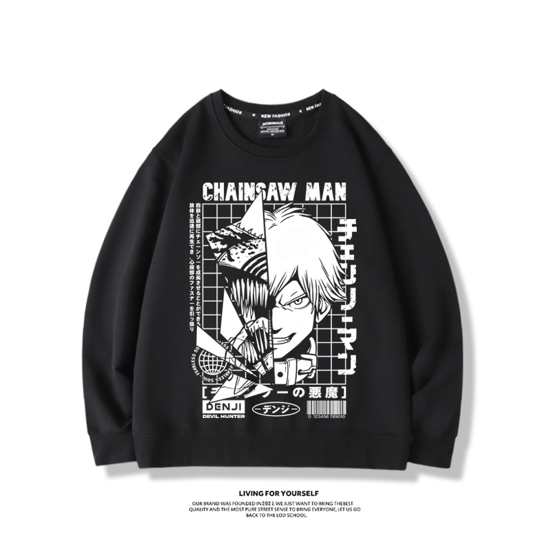 鏈鋸人電次2023親子情侶裝 圓領長袖