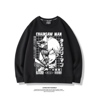 鏈鋸人電次2023親子情侶裝 圓領長袖