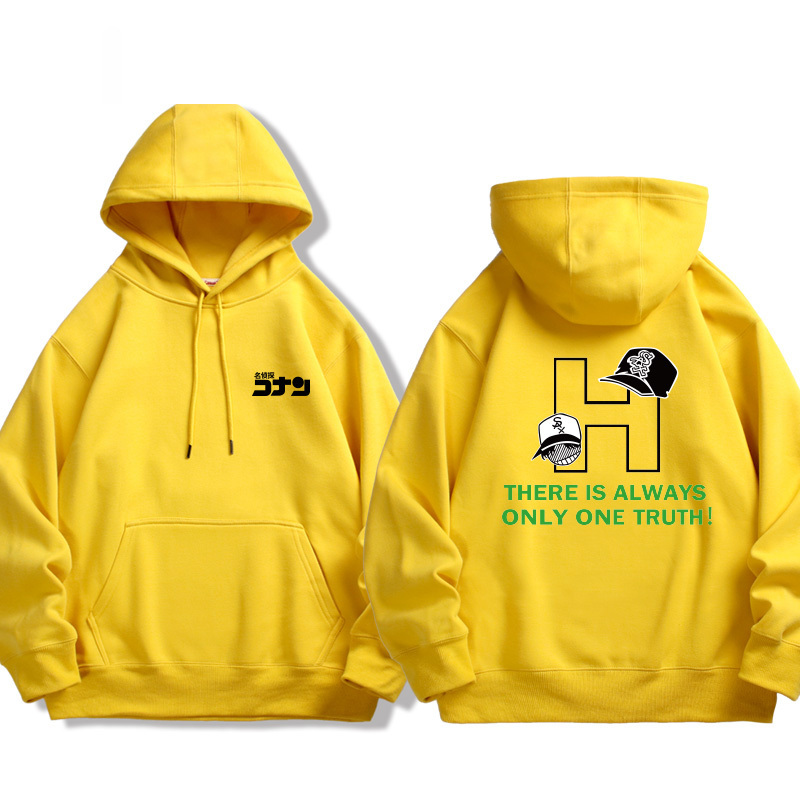 名偵探柯南 2024秋冬新款親子情侶裝薄絨款連帽衛衣