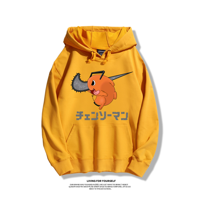 鏈鋸人波奇塔聯名衛衣2023秋冬新款親子情侶裝薄絨款連帽衛衣