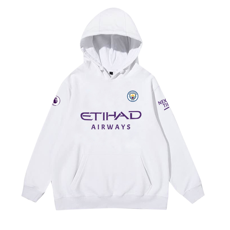 24-25賽季曼城主場球衣17號德布勞內9號哈蘭德 足球球迷 寬鬆百搭 秋冬款 寬鬆連帽衛衣