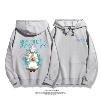 葬送的芙莉蓮2023秋冬新款親子情侶裝薄絨款連帽衛衣