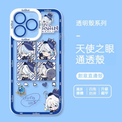 蘋果 系列原神水神芙卡洛斯高級感透明手機殼