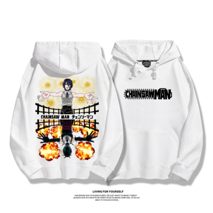 鏈鋸人新款 親子情侶男女款連帽衛衣