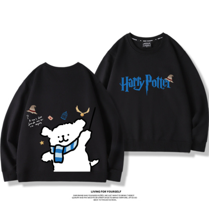 線條小狗2023親子情侶裝 圓領長袖