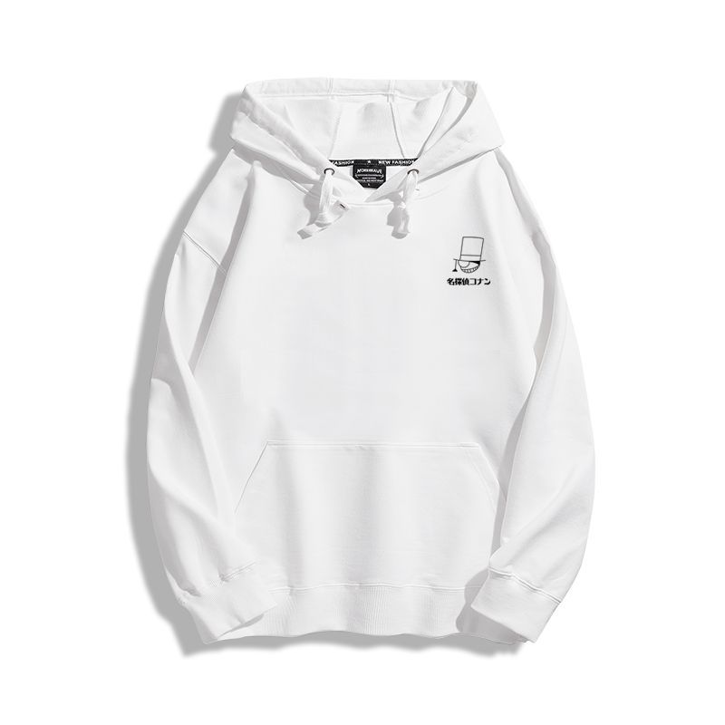 名偵探柯南聯名衛衣2023秋冬新款親子情侶裝薄絨款連帽衛衣