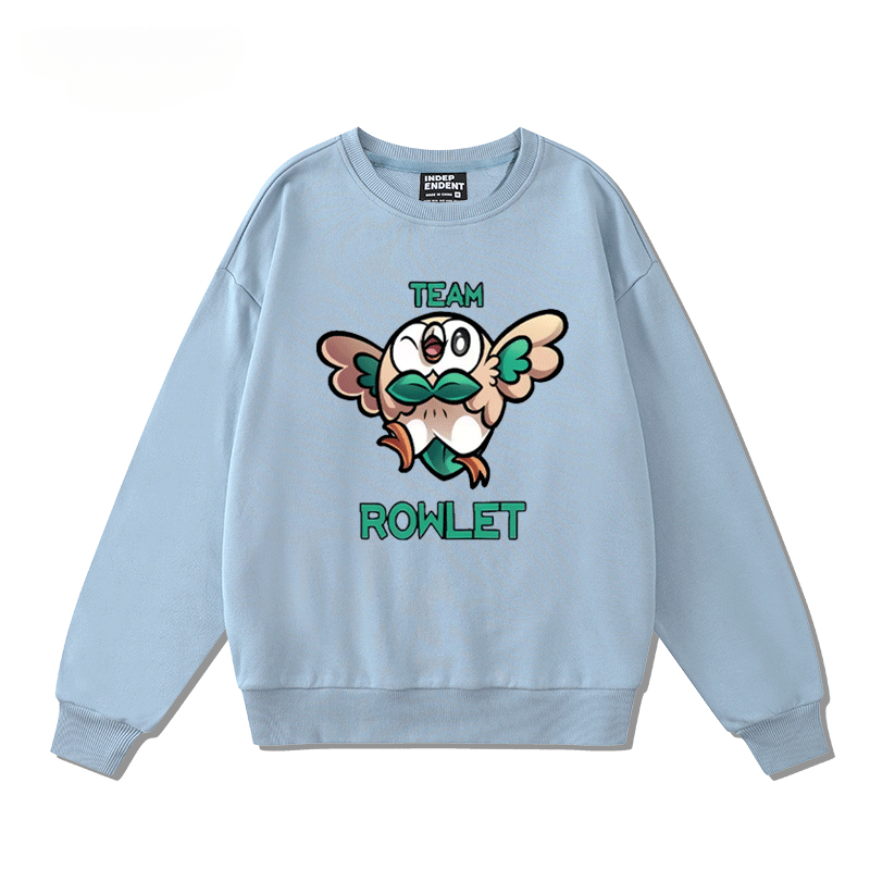 精靈寶可夢木木梟火斑喵 2024親子情侶裝 圓領長袖