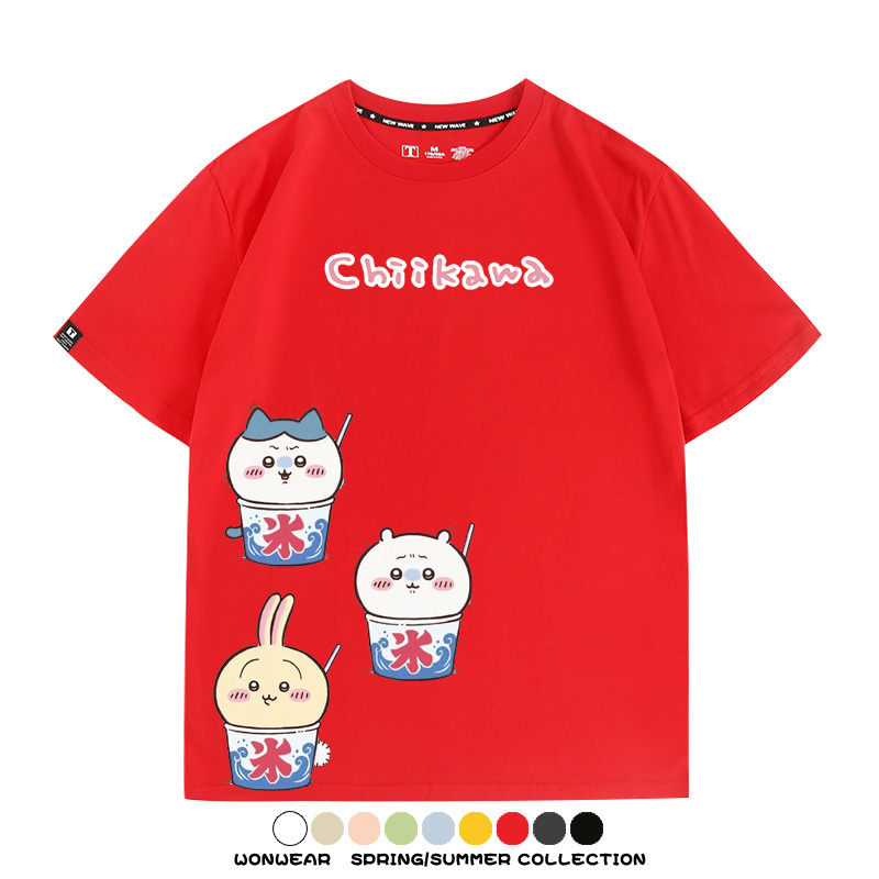 Chiikawa吉伊卡哇烏薩奇寶寶 親子情侶裝寬鬆短袖T