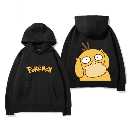 精靈寶可夢可達鴨 衛衣2025秋冬新款親子情侶裝連帽衛衣