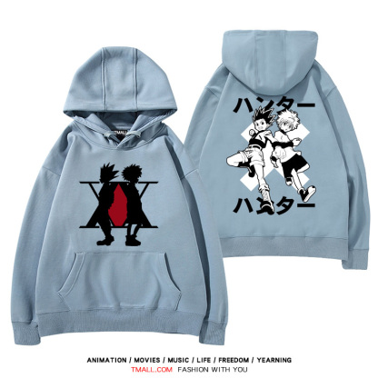 全職獵人 聯名衛衣2024秋冬新款親子情侶裝薄絨款連帽衛衣