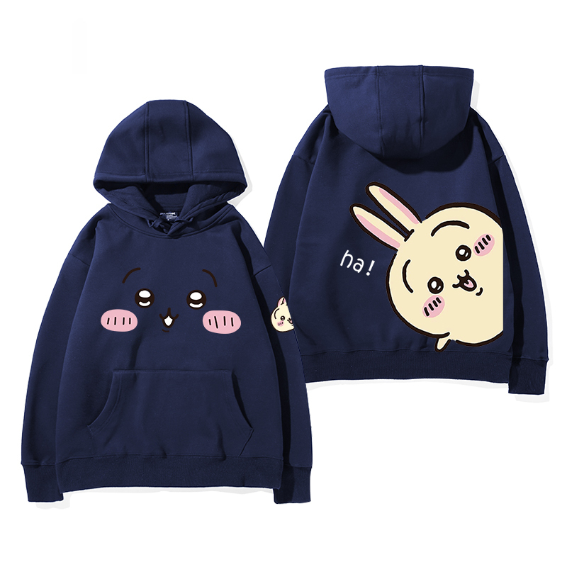 chiikawa 2024秋冬新款親子情侶裝薄絨款連帽衛衣