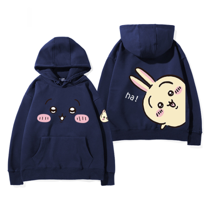 chiikawa 2024秋冬新款親子情侶裝薄絨款連帽衛衣