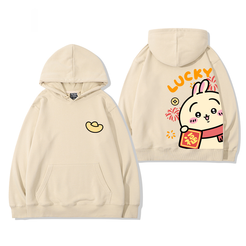 chiikawa 2024秋冬新款親子情侶裝薄絨款連帽衛衣